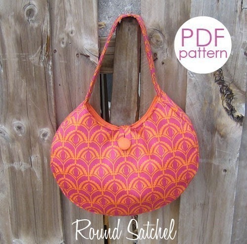 Round Satchel Bag PDF Sewing Pattern and Tutorial