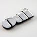 Oui brooch in silver mirror perspex
