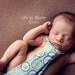 Little Boy Blue Tie OR Bow Tie Prop or Wearable Newborn on Up