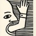 Handy. Linocut
