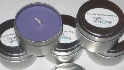 Lavender Sage Soy Massage Candle