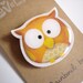 ORANGE RainbOWL - Pin brooch