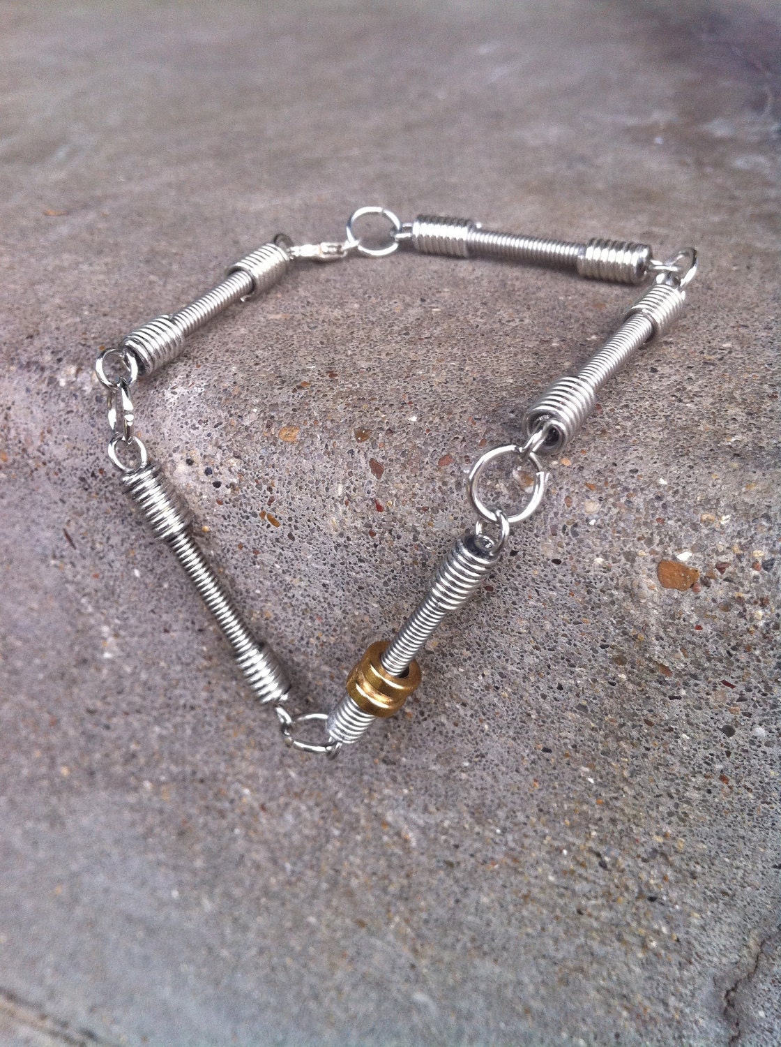 Recycled Bass Strings - Restored Bass String CHUNKY Pieces Women's Bracelet
