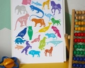 8x10 ABC Animal Print