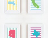 8 x 10 State Prints Custom