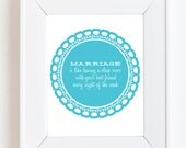 8x10 Marriage is print Best friend sleep over