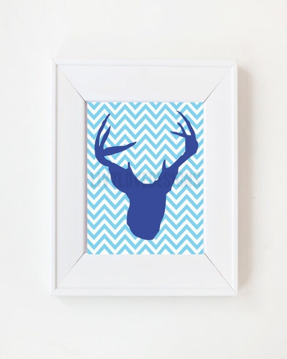 11x17 Deer Silhouette Taxidermy print
