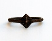 Tiny Bronze Pyramid Stacking Ring