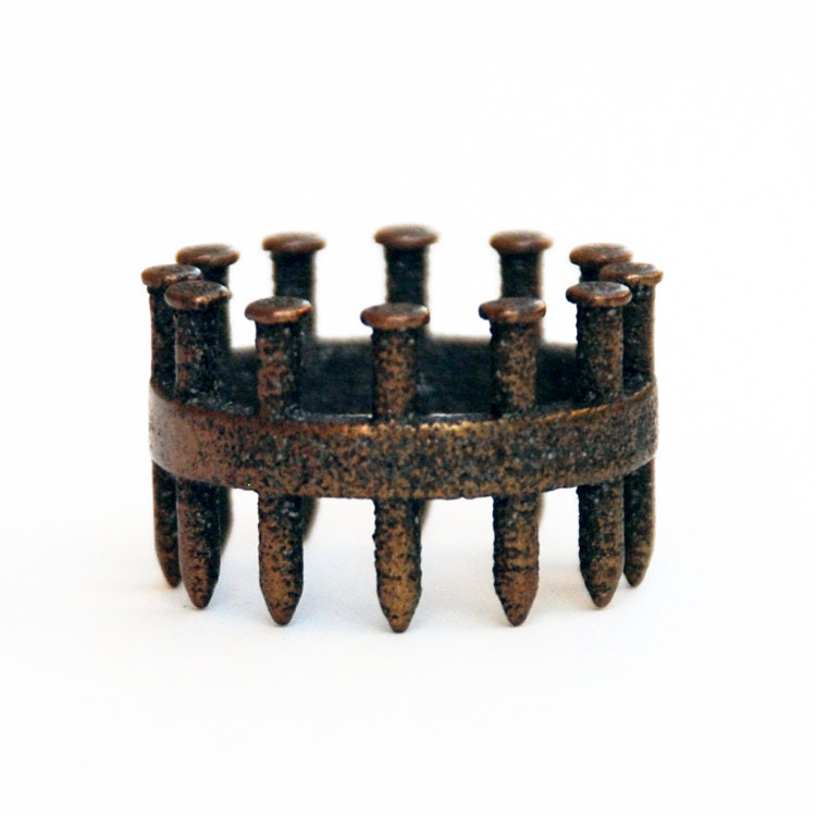 Bronze Nailed Ring