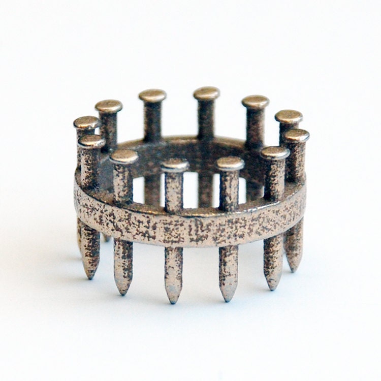 Silver Nailed Ring