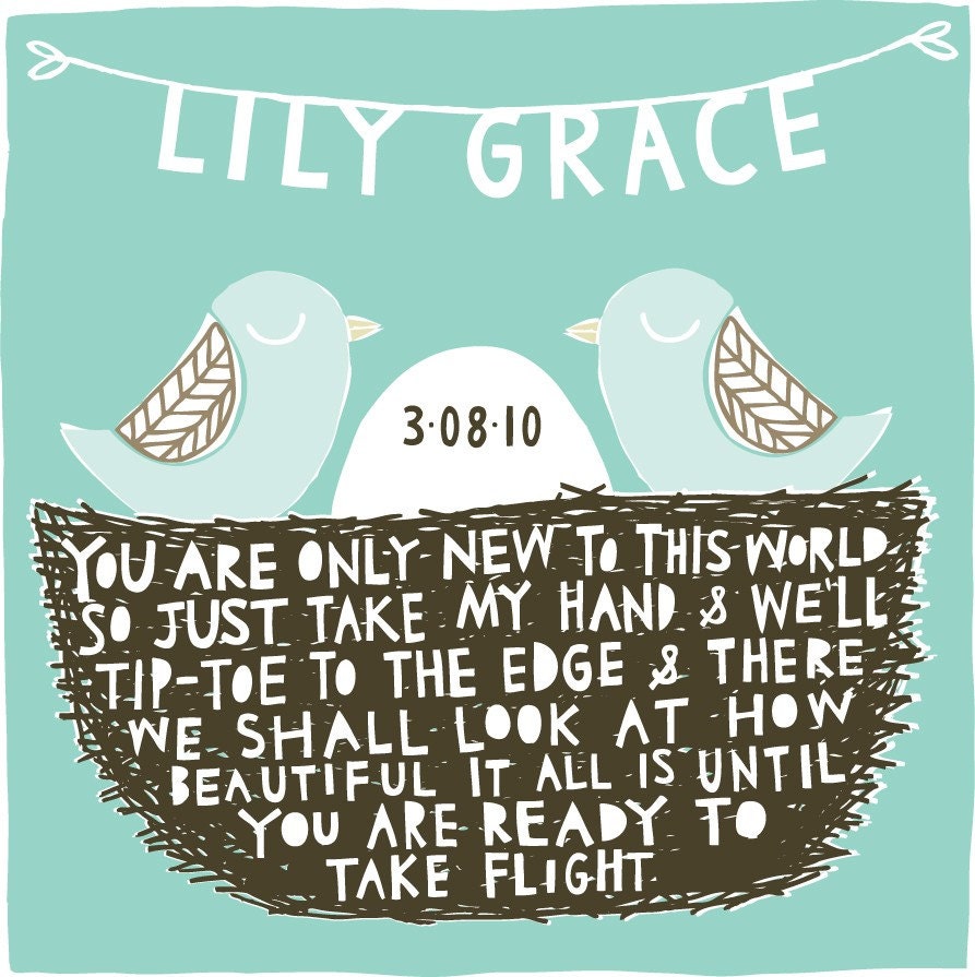 New To This World - Personalized Birth Gift Fine Art Print (Medium)