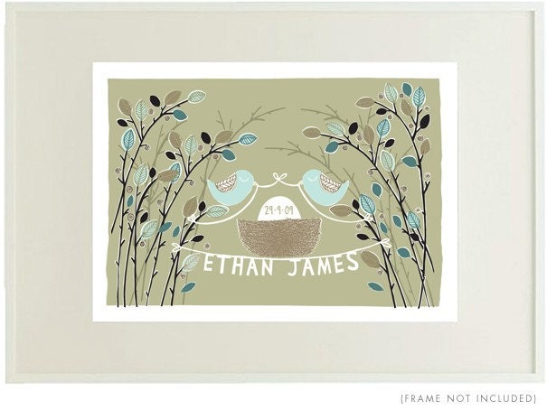 Baby birds - Personalized Fine Art Print (Medium)