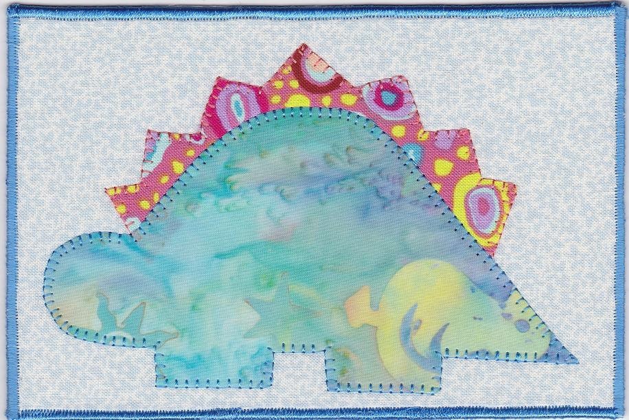 Dinosaur Fabric Postcard