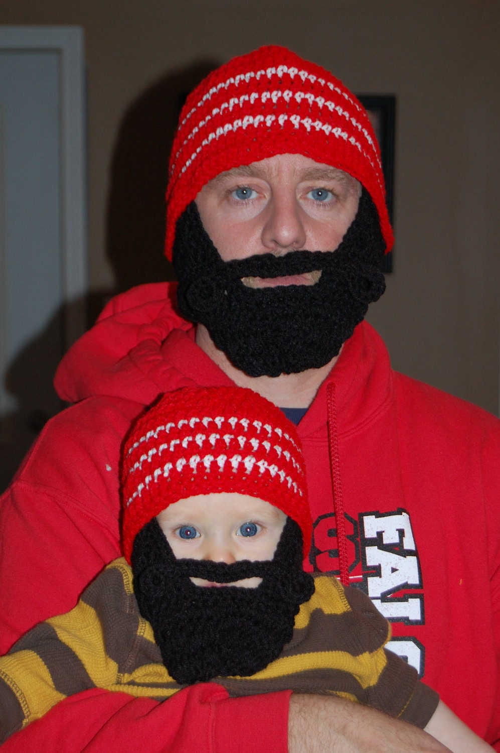 Ten Dollars Off Buying Separately One Adult One Infant Combo Pack Beard Beanies