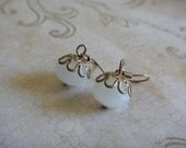 Frost White Crystal Earrings