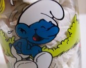 Smurf Glass Jokey  Peyo 1982 Licensed Cartoon