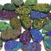Druzy drop shaped pendant