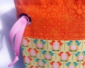 Chirp - Small Birds One Skein Knitting Crochet or Needlework Project Bag