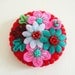 ES610A/042 -  Japanese Art Inspired Handmade Mini Felt Brooch - Red - Made to order