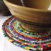 Bohemian Coiled Multicolored Mat, Chair Pad, Hot Pad, Trivet - LARGE ROUND