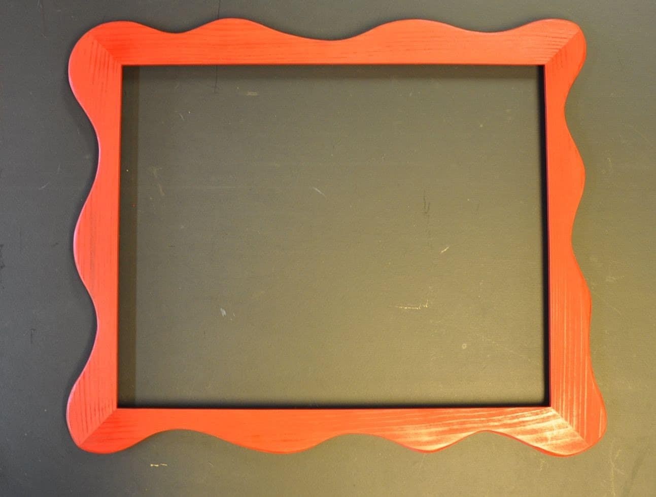 16x20 Funky Picture Frame Painted Red with Acrylic by framin