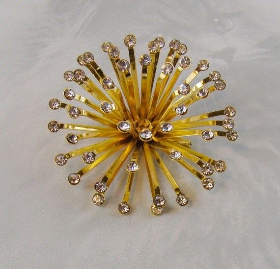 Baby You're A Firework Brooch - Amazing Star Burst - Rhinestone Explosion on Etsy