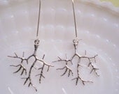 Jewelry on Sale, Silver Twig Earrings, Silver Leaf Earrings, Minimalist Jewelry, Modern, Simple, Everyday Jewelry