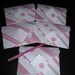 Lot of 5 Decorative Multi-Folded Self-Closing Origami Envelopes - Double Thick Single Sided 12x12 Scrapbook Paper (Stripes & Polka Dots)