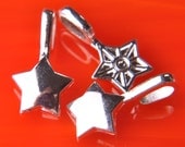 Lot of 3 Sterling Silver Bails   ...STARS...   super cute