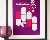 Letter C - from the alphabet series, bold mod A3 poster print