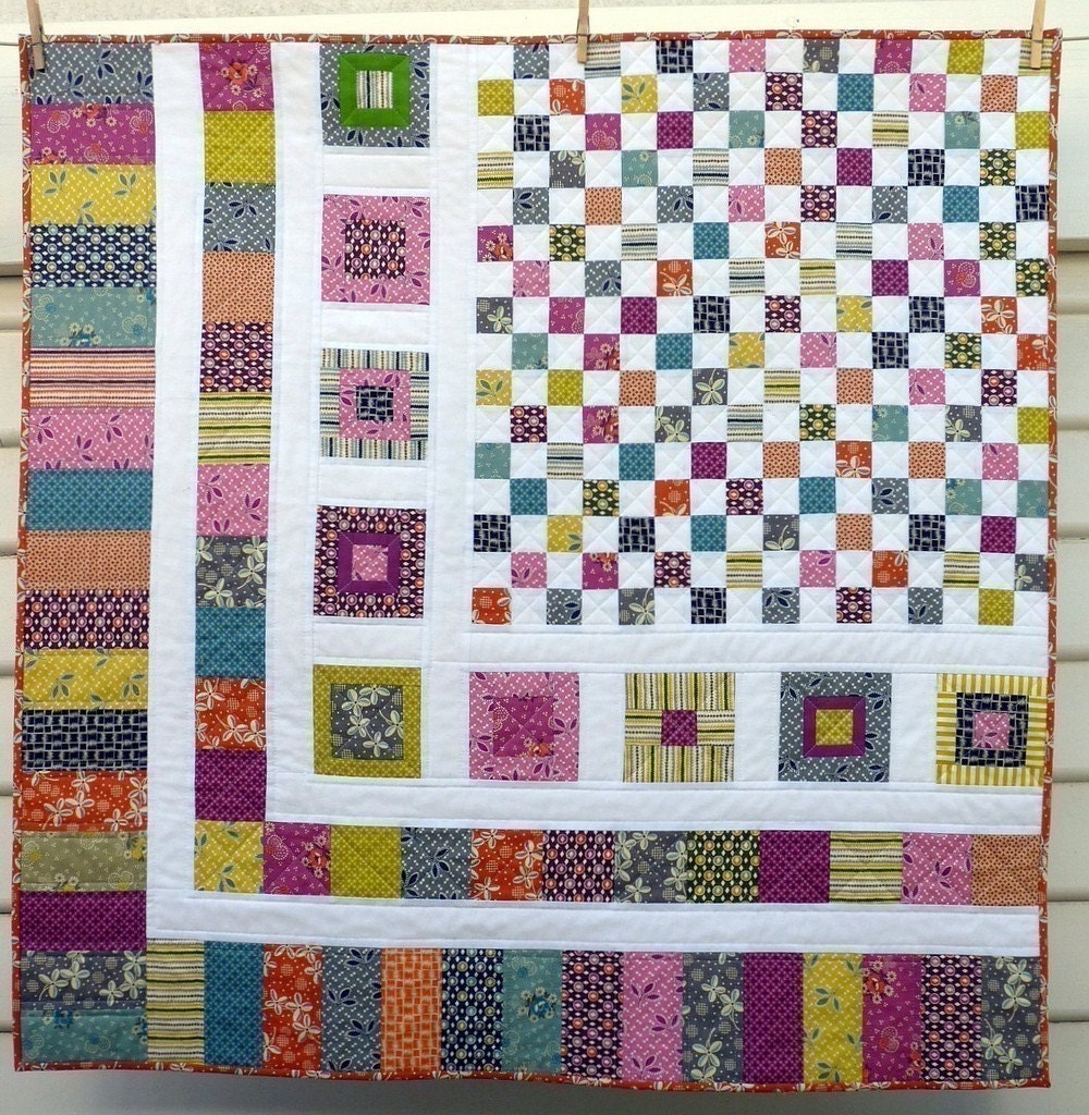 Bricks and Stones Quilt Pattern - PDF file by Red Pepper Quilts - immediate download