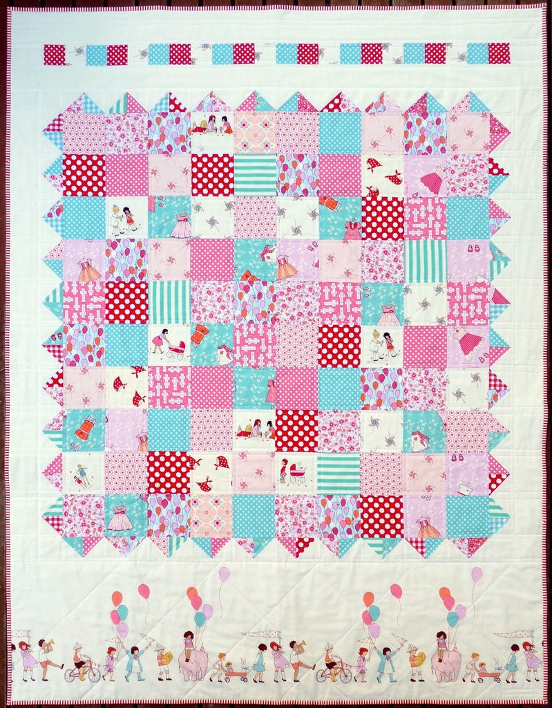 SALE SALE  Girls at Play - Patchwork Quilt by Red Pepper Quilts