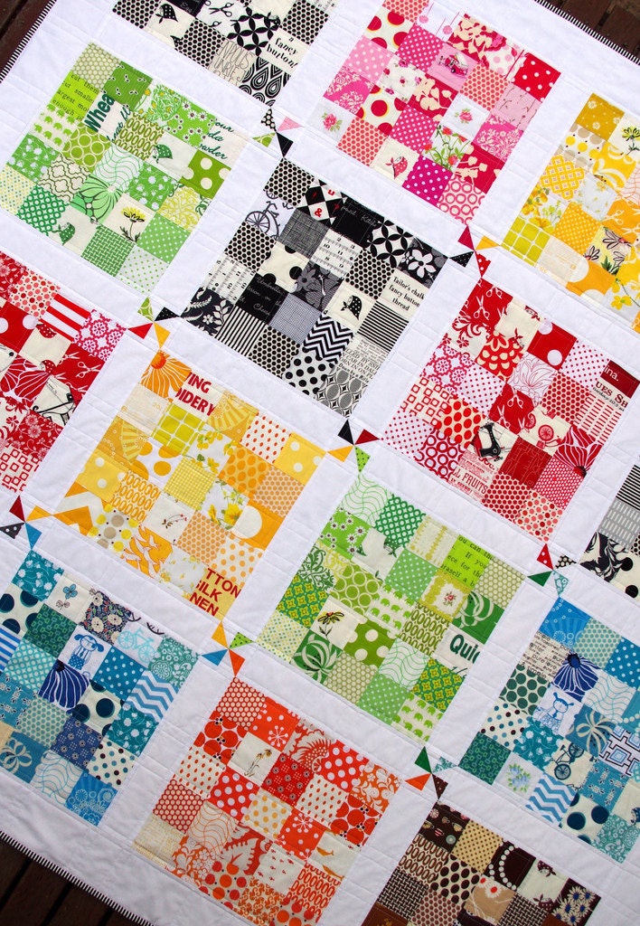Quilter's Palette Quilt - A modern and colorful Patchwork Quilt