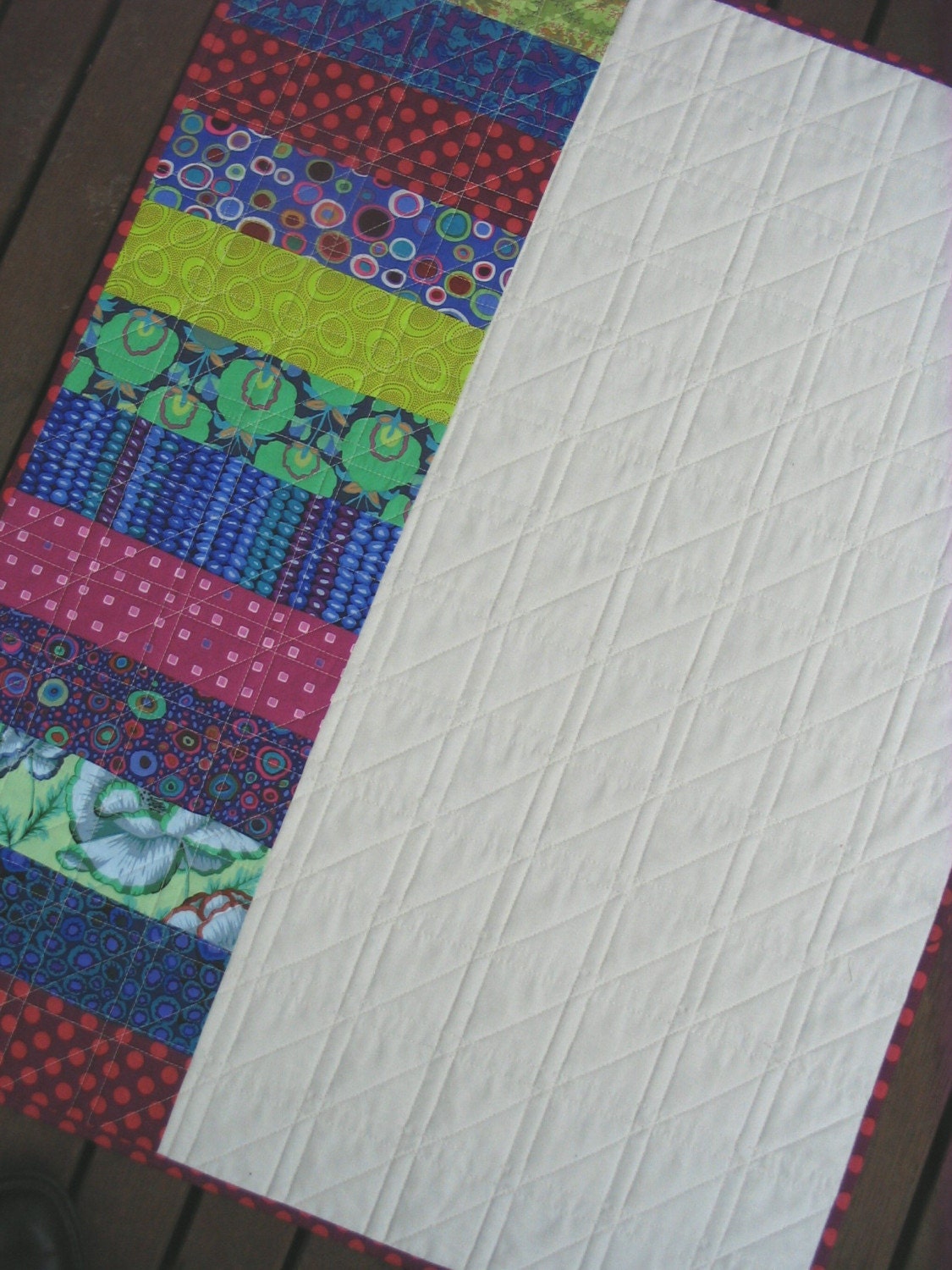 SALE SALE SALE - Modern Linen/Cotton Baby Quilt - by Red Pepper Quilts