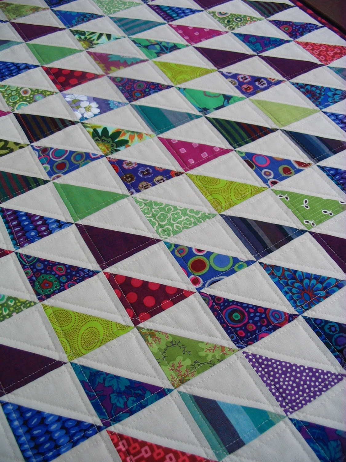 SALE SALE SALE - Modern Linen/Cotton Baby Quilt - by Red Pepper Quilts
