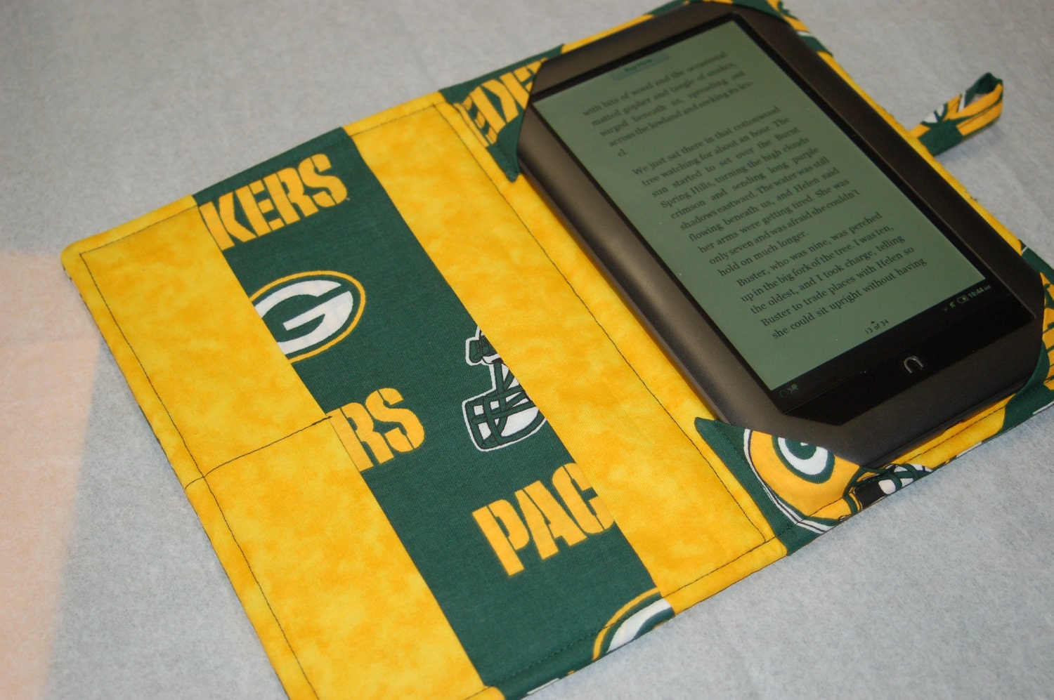 Kindle Nook Sony Ereader Ipad padded cover Green Bay Packers