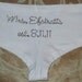 Personalized Rhinestone Boy Shorts for Bride - WD Font