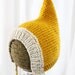 Pixie Hat - Wee Little Pixie Hood - Sunshine Yellow - newborn