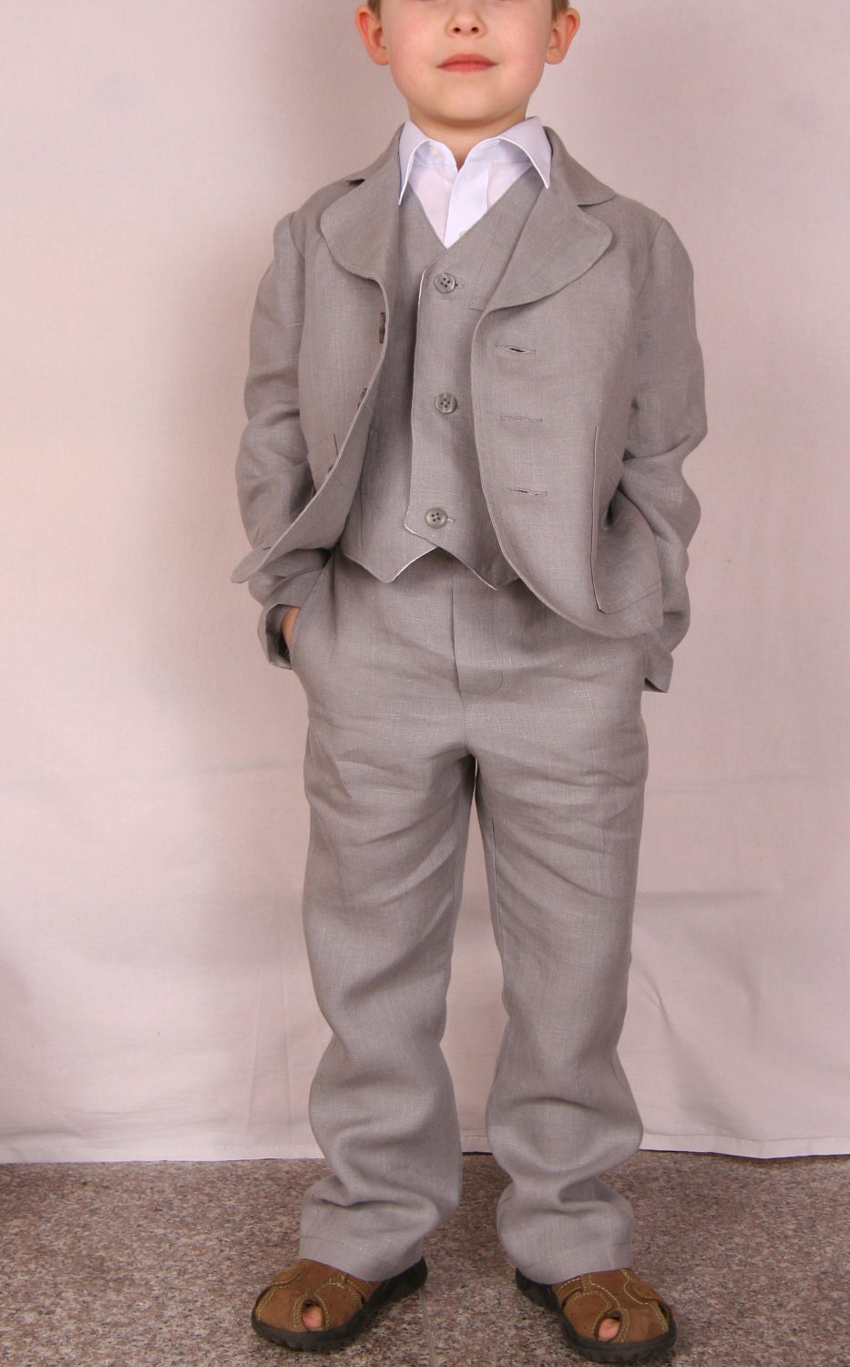 Linen grey pants