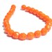 Czech Fire-Polished Glass Faceted Round - 8mm - Opaque Orange - 20 Beads