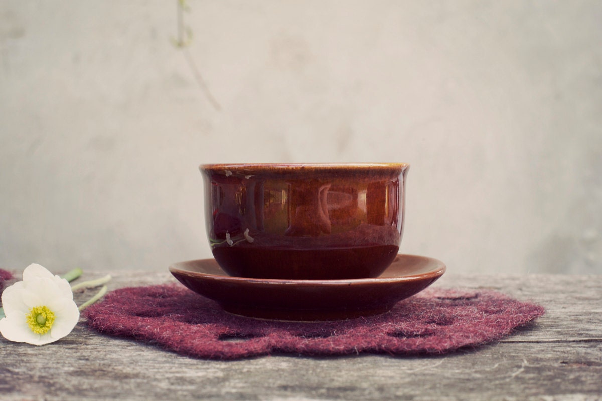 Long way from home" Felted coasters