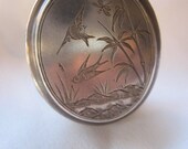 RESERVED Engraved Victorian Locket