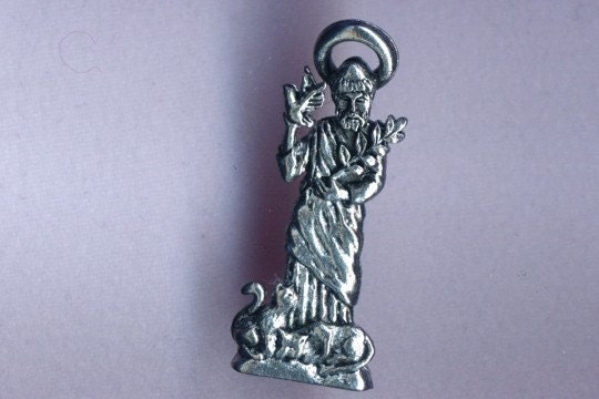 Silvery Saint Francis of Assisi Charm