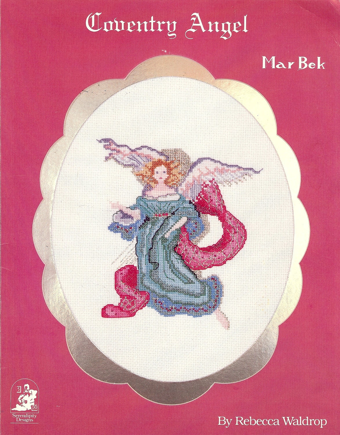 Coventry Angel, Vintage Cross Stitch Pattern by Rebecca Waldron for Mar Bek, Screenplay Designs, 1983