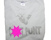 C--t Punt White Screen Printed Shirt - Medium