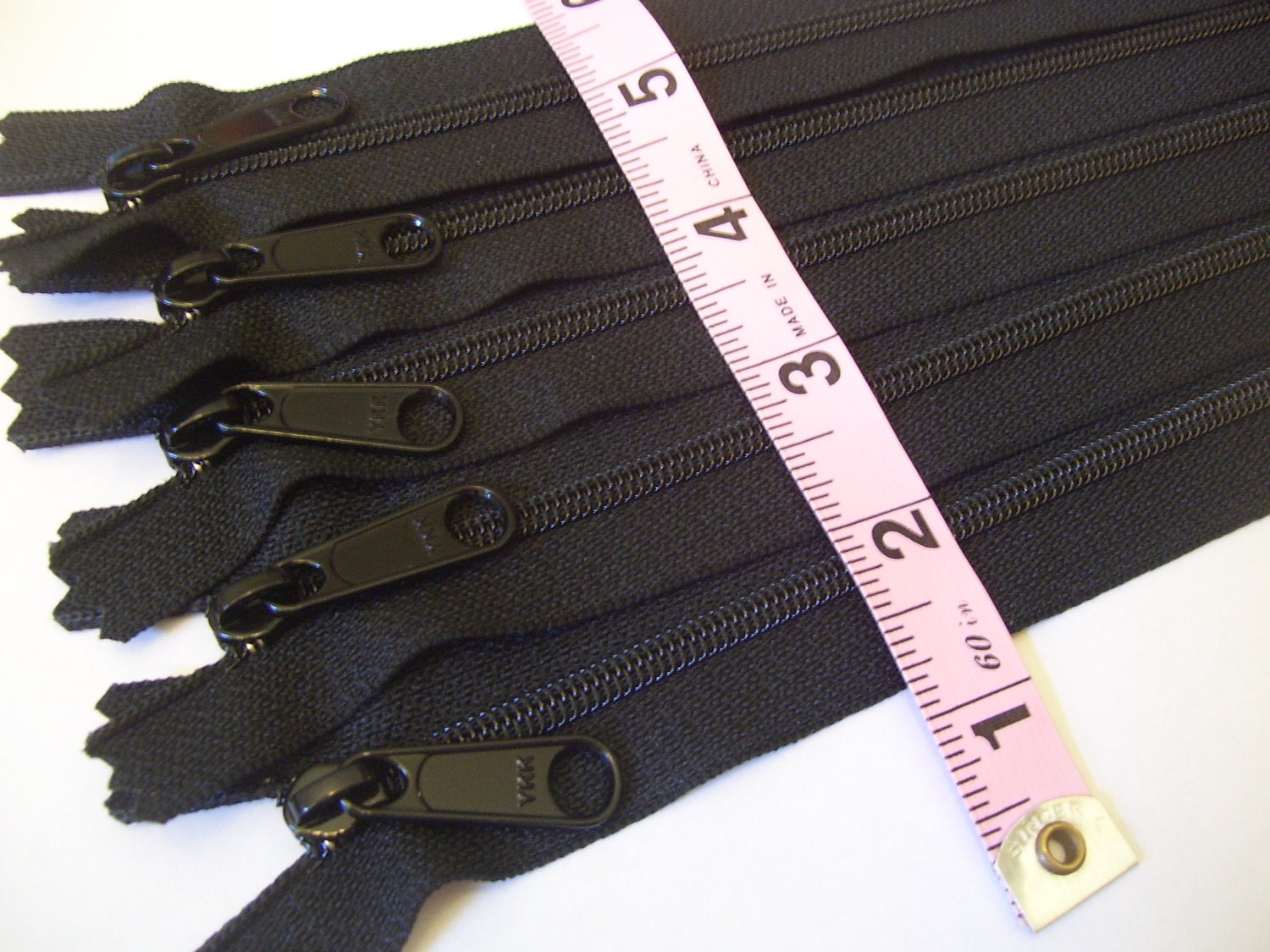 5 black 7 inch Handbag Wristlet YKK zippers with extra long pull - nylon coil 4.5