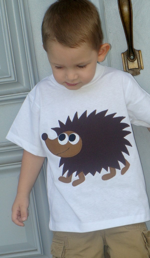 Henry The Hedgie Applique Tshirt Boys
