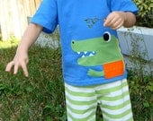 Retro Gator Boys Custom Baggie Shorts Set