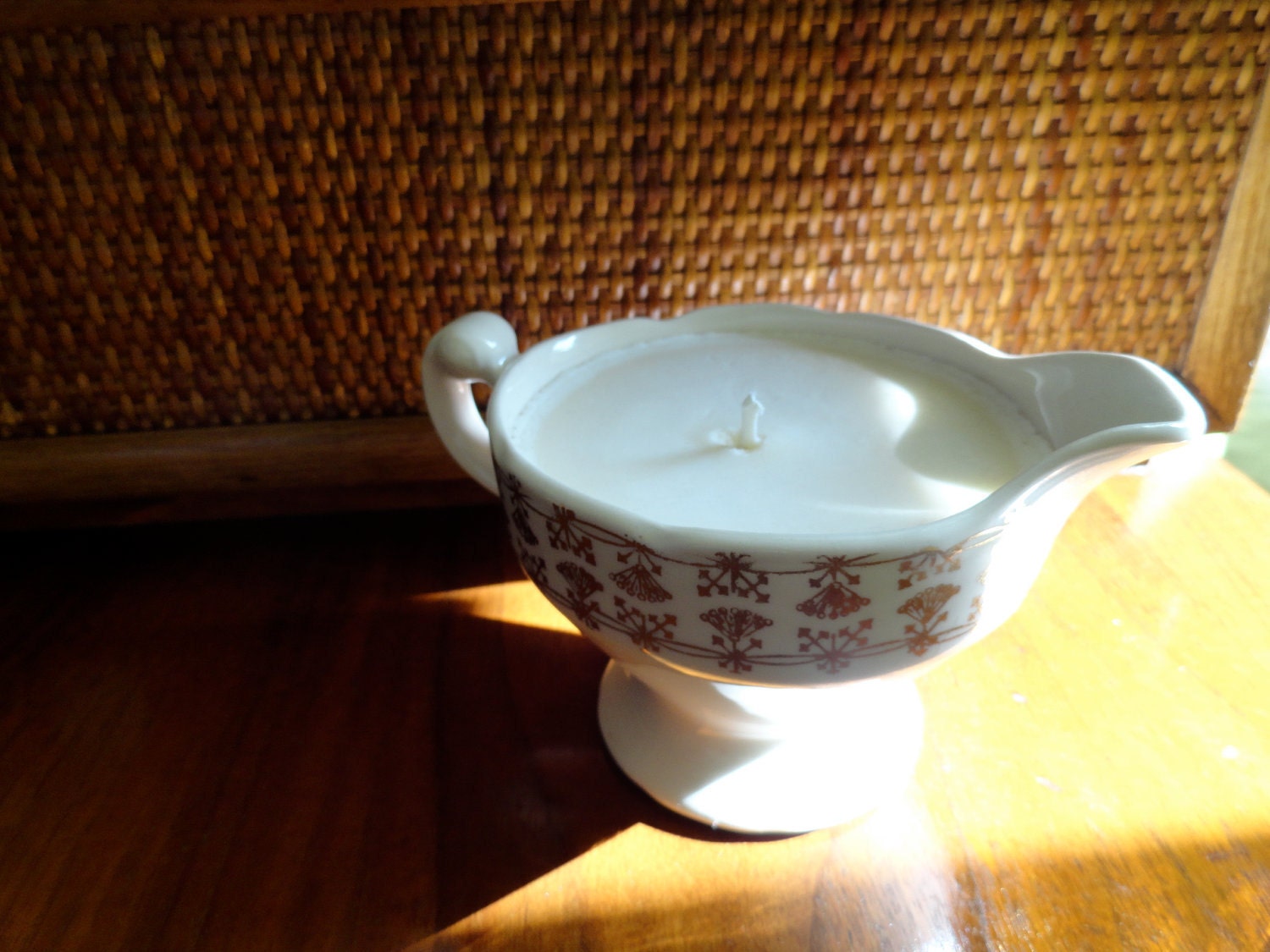 RELAX Love Spell Scented Soy Candle in Vintage Creamer (8oz)