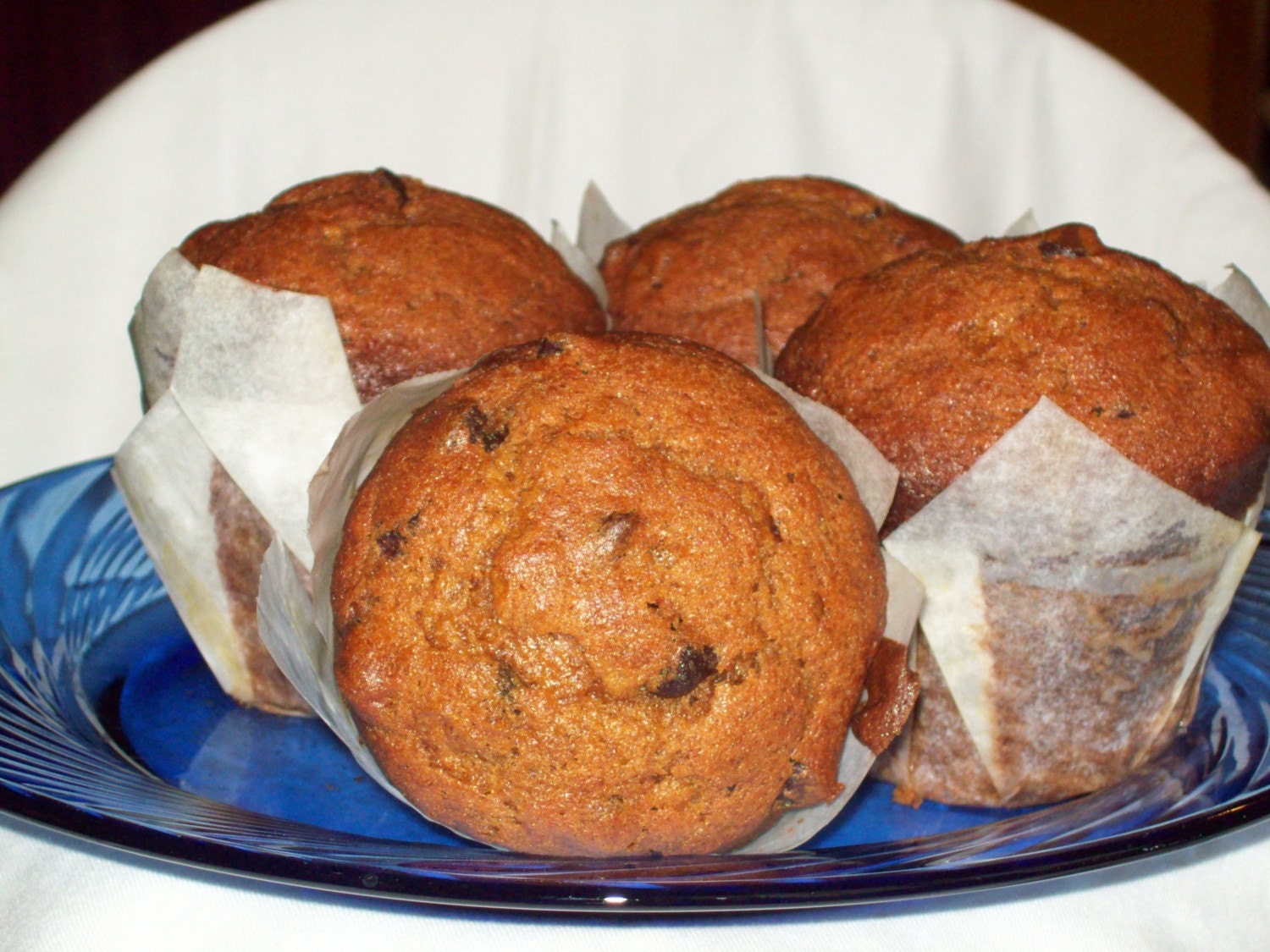 Mega Gourmet Pumpkin Chocolate Chip Muffins